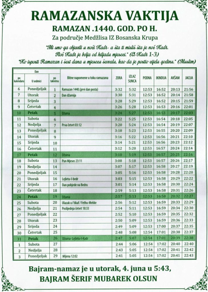 Vaktija Sarajevo Ramazan 2024 Zonda Chelsea